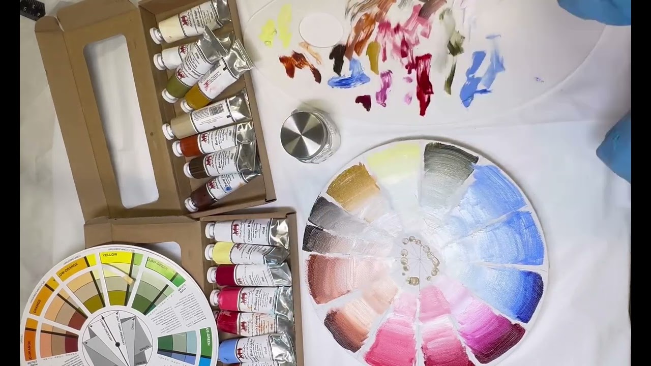 Creating a color palette with Michael Harding oil colors