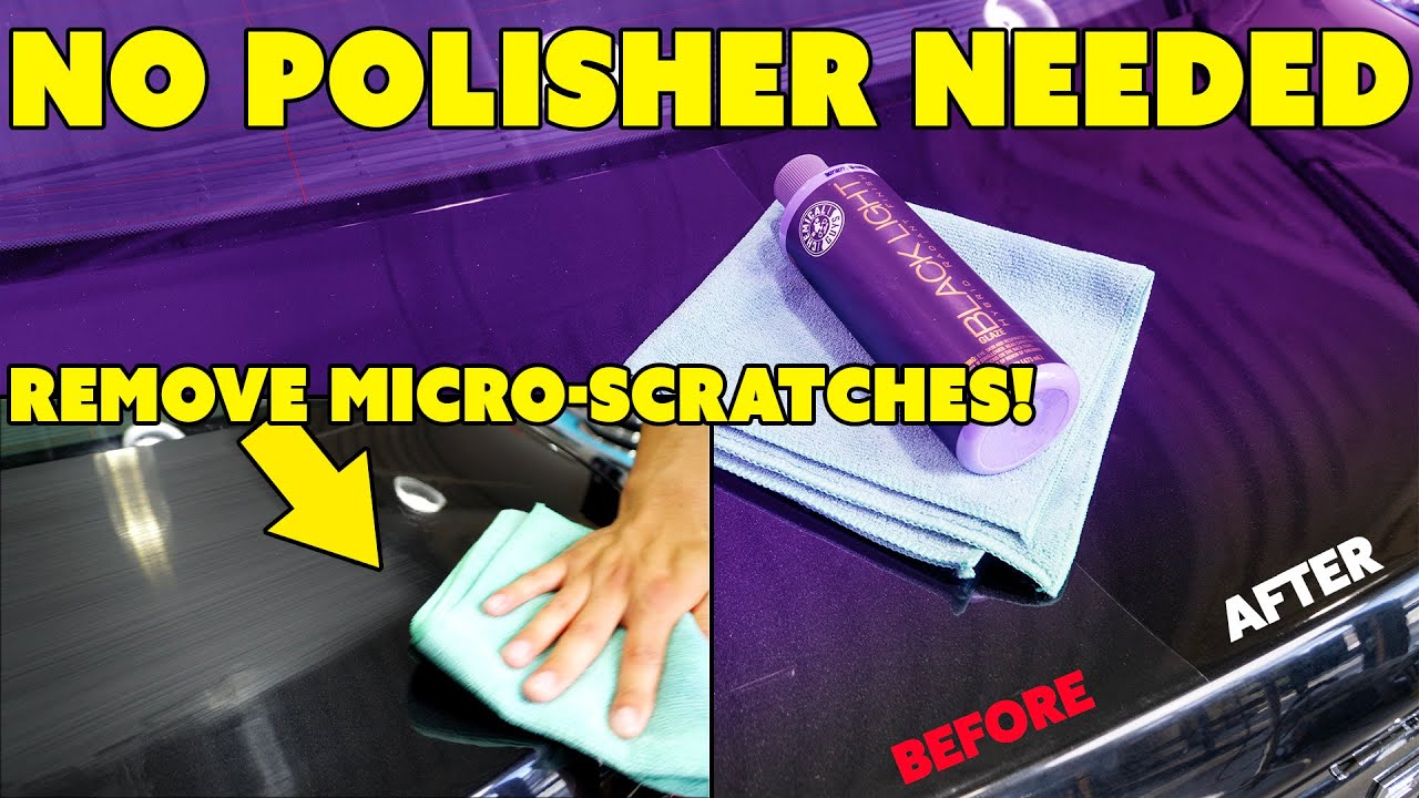 How To Remove Scratches From A Black Car Without Polishing [Hide Micro-scratches with Glaze]
