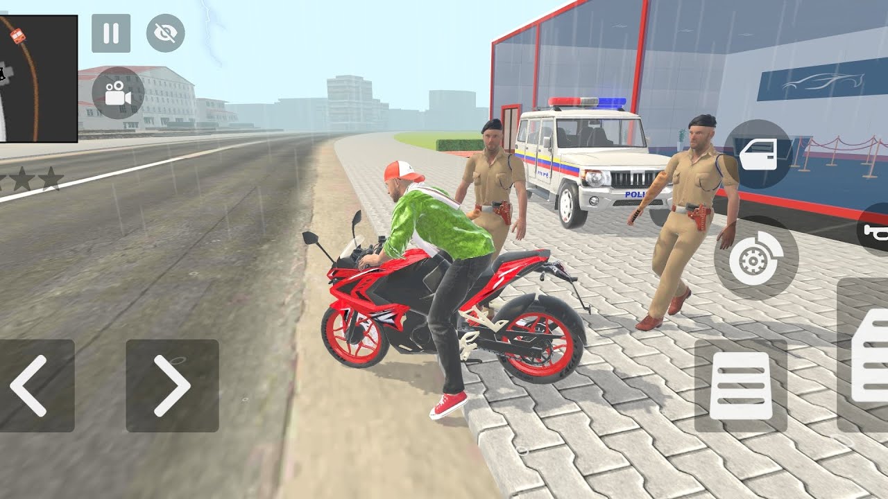 Indian simulator 3D car games and all bikes and police encounter 😯