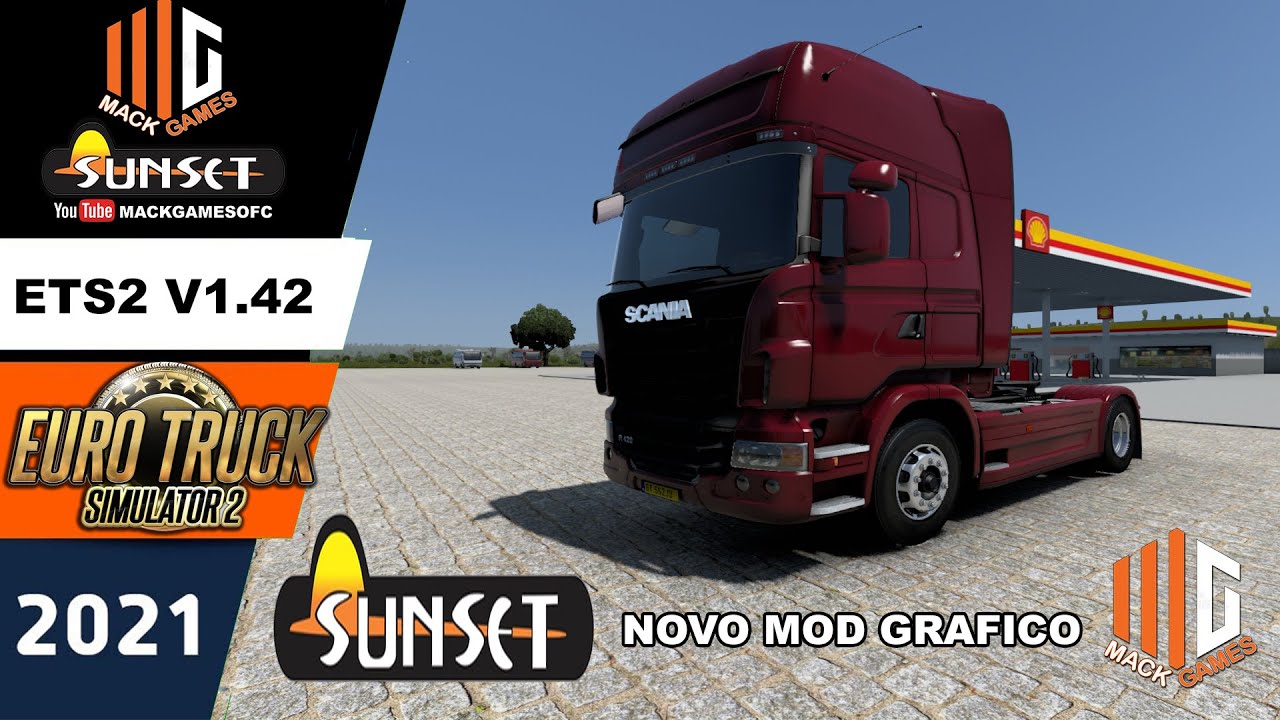 SUNSET 3D GRAFICO PARA ETS2 V1.42.X MULTIPLAY MOD GRAFICO