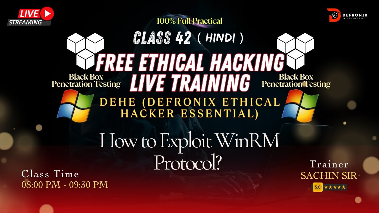 Day-42 BlackBox Pentesting - Exploiting WinRM Protocol - Ethical Hacking Free DEHE Course [ Hindi ]