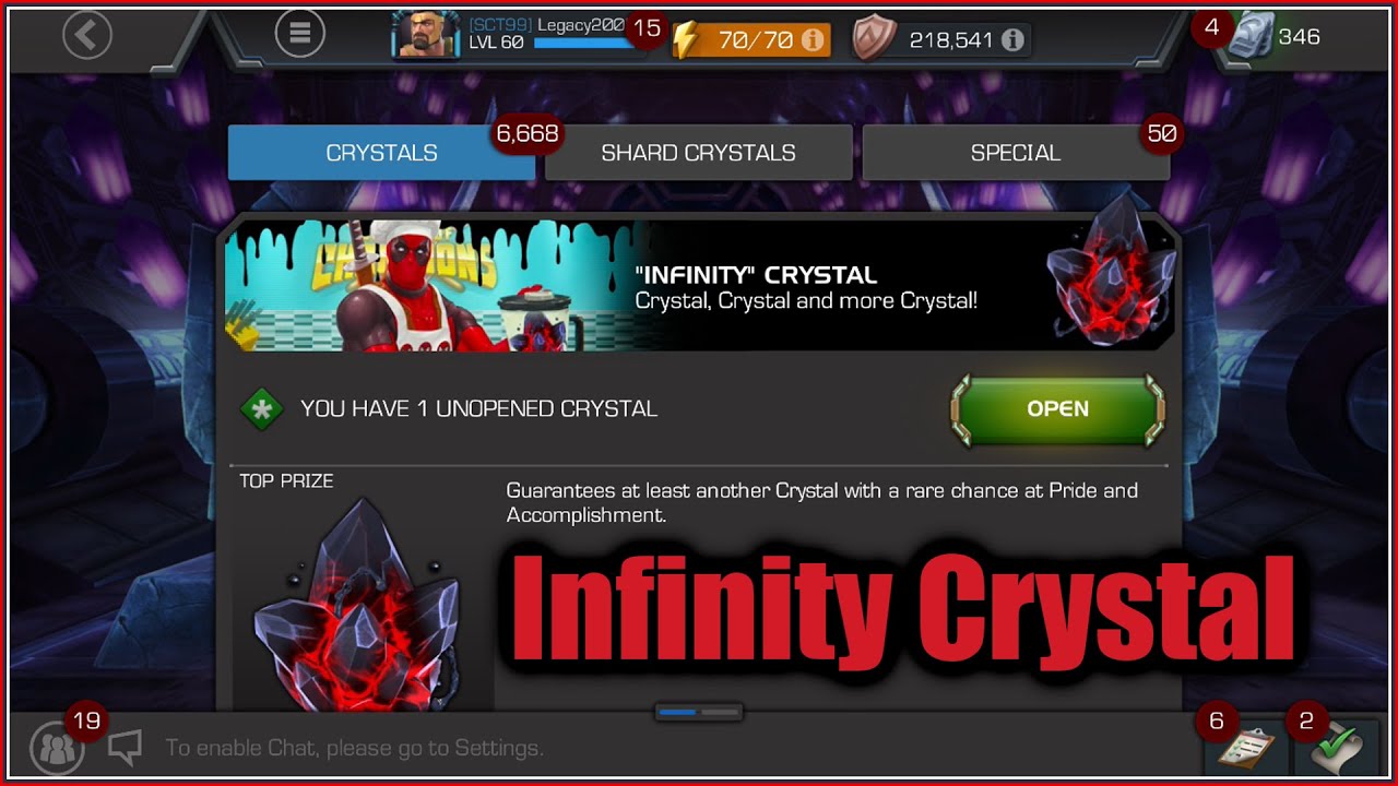 Infinity Crystal Opening | Marvel Contest of Champions