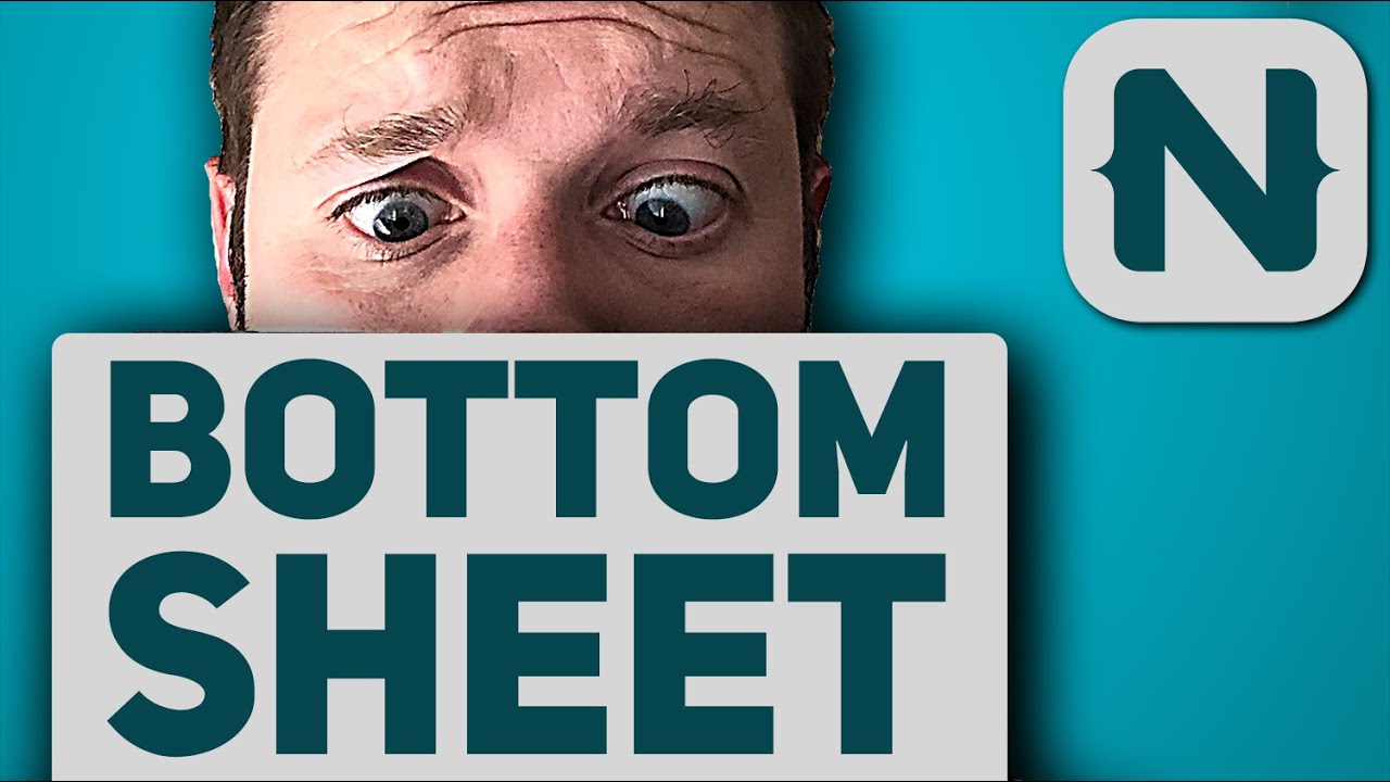 Animated Bottom Sheet in NativeScript Tutorial