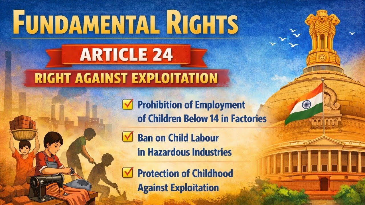 Fundamental Rights | Article 24 – Right Against Exploitation | Indian Polity for UPSC & State PCS