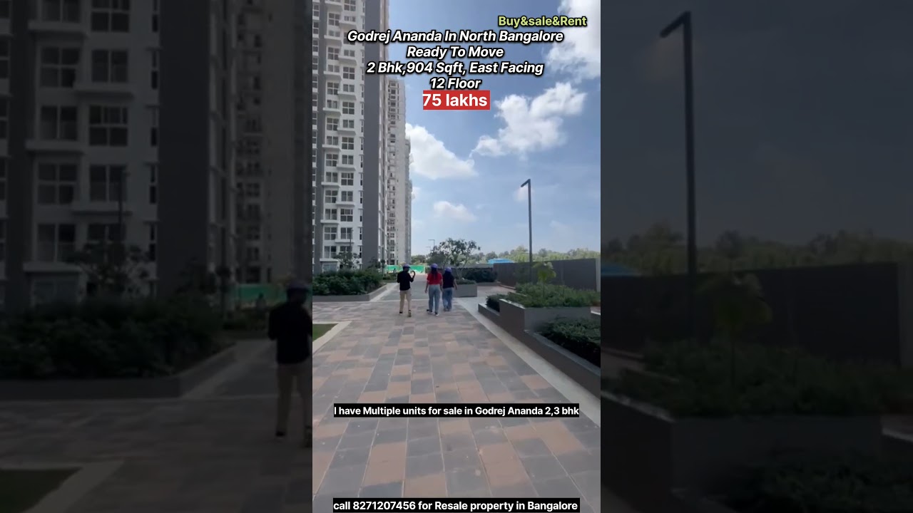 2 bhk Ready to Move in godrej Ananda in North Bangalore KIADB 904 sqft 8271207456 for Availablelty.