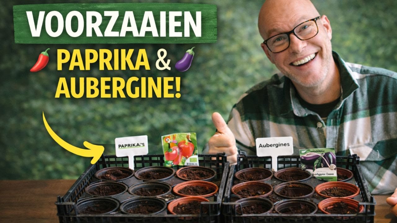 Paprika en aubergine voorzaaien in januari | Zo begin je het moestuinjaar goed