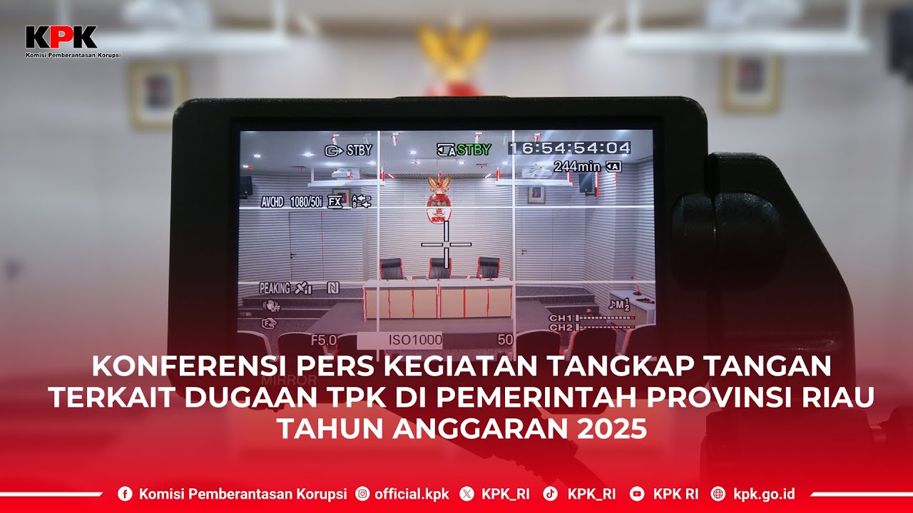 KONPERS KEGIATAN TANGKAP TANGAN TERKAIT DUGAAN TPK DI PEMERINTAH PROVINSI RIAU TAHUN ANGGARAN 2025