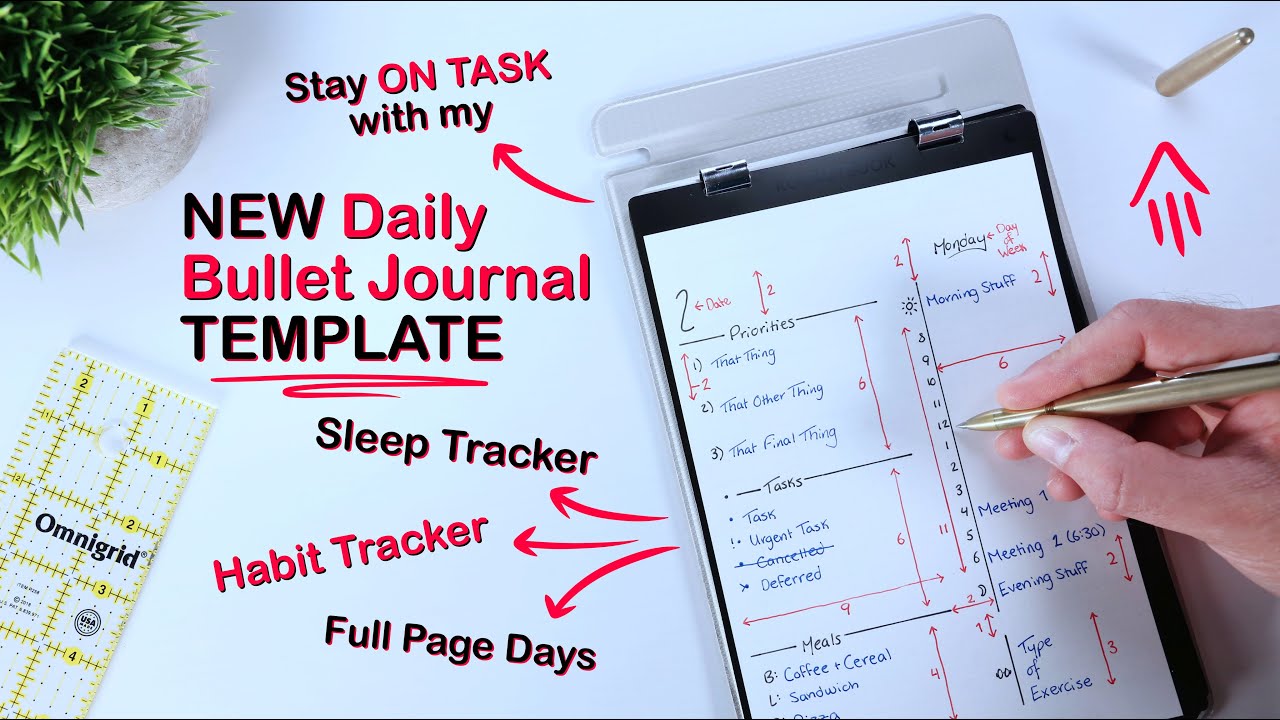 My NEW Daily Bullet Journal for Staying On Task (w Rocketbook Orbit)