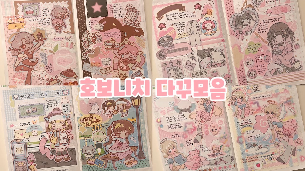 다꾸친구 등장! 호보니치 다꾸 모음⋆౨ৎ˚⟡˖ | 호보니치 다꾸 • 호보니치 테쵸 • 스티커 하울 • 스티커 정리 • 바인더 정리 • 다이어리 꾸미기