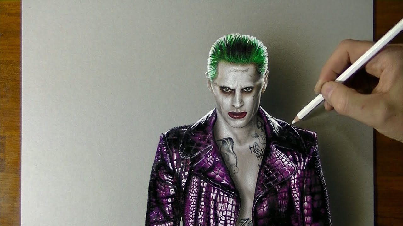 The Joker Suicide Squad Drawing - 3D Art
