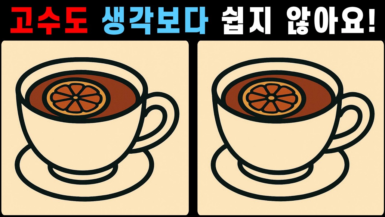 고수도 생각보다 쉽지 않아요! 관찰력 레벨 체크! [다른그림찾기]