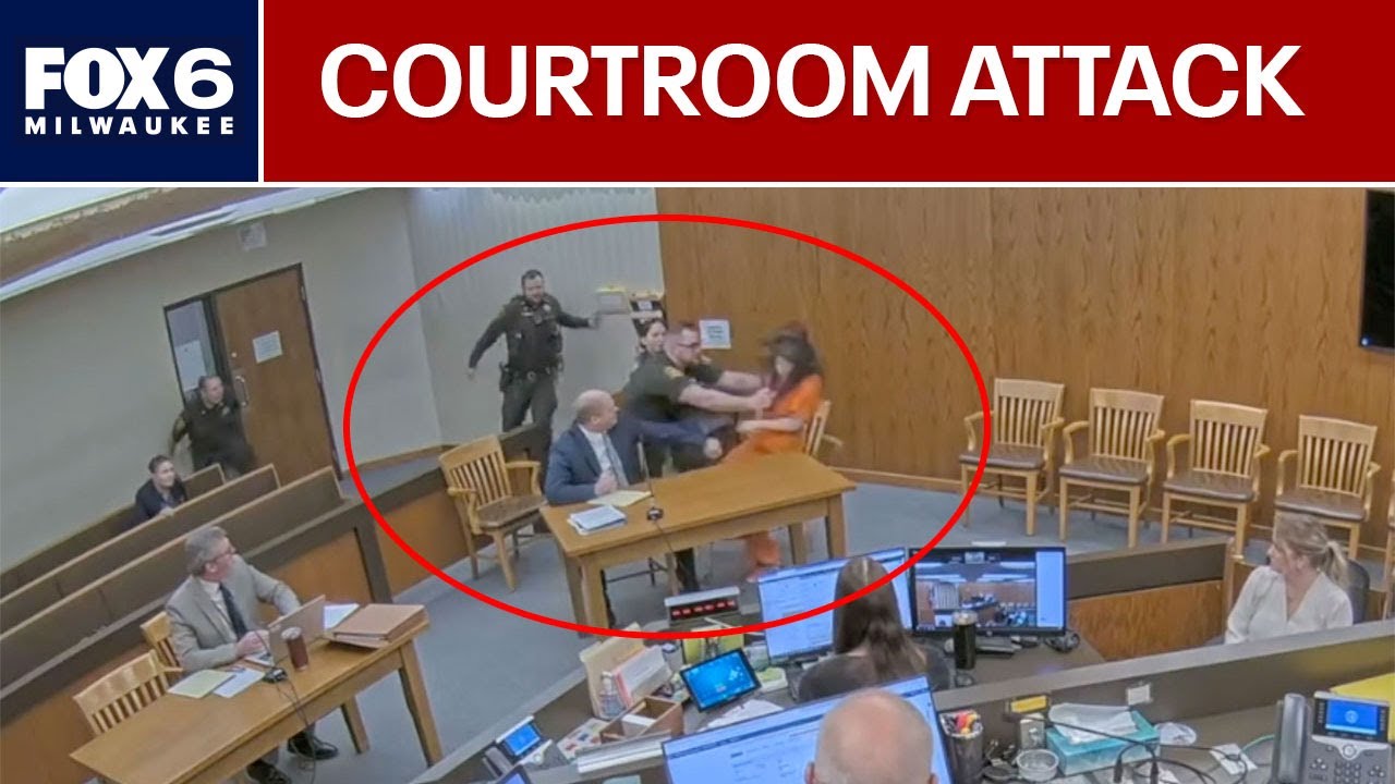 Wisconsin courtroom attack (intake camera) | FOX6 News Milwaukee