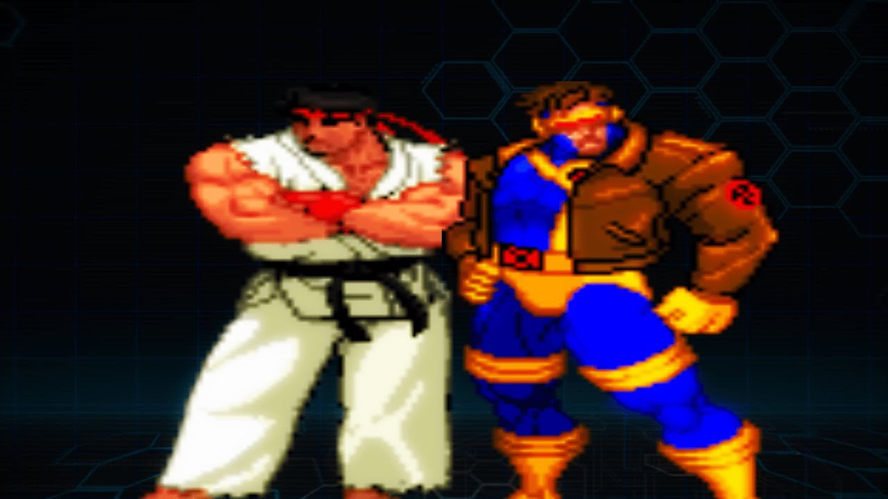 MUGEN 2023 - RYU VS. CYCLOPS (WITH DIALOGUE) X-MEN VS. STREET FIGHTER!!!