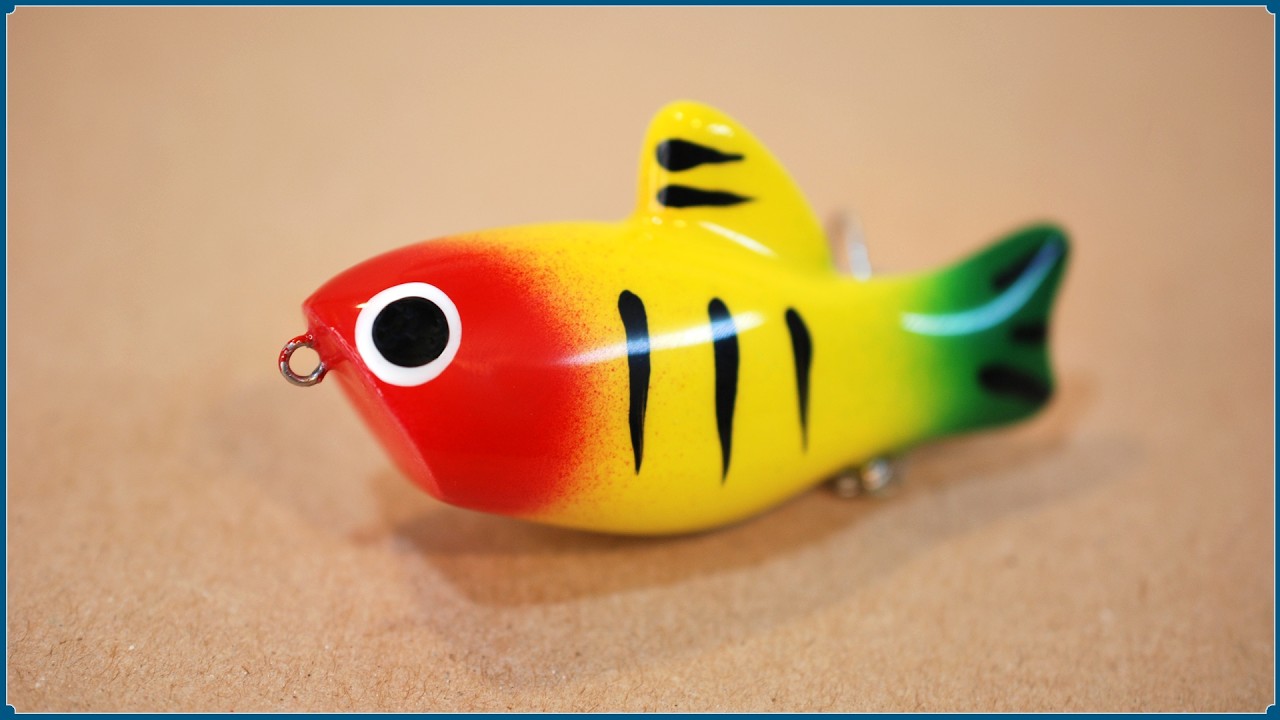 黄ぶな型ルアーの作り方。 || How to make a KIBUNA topwater lures.
