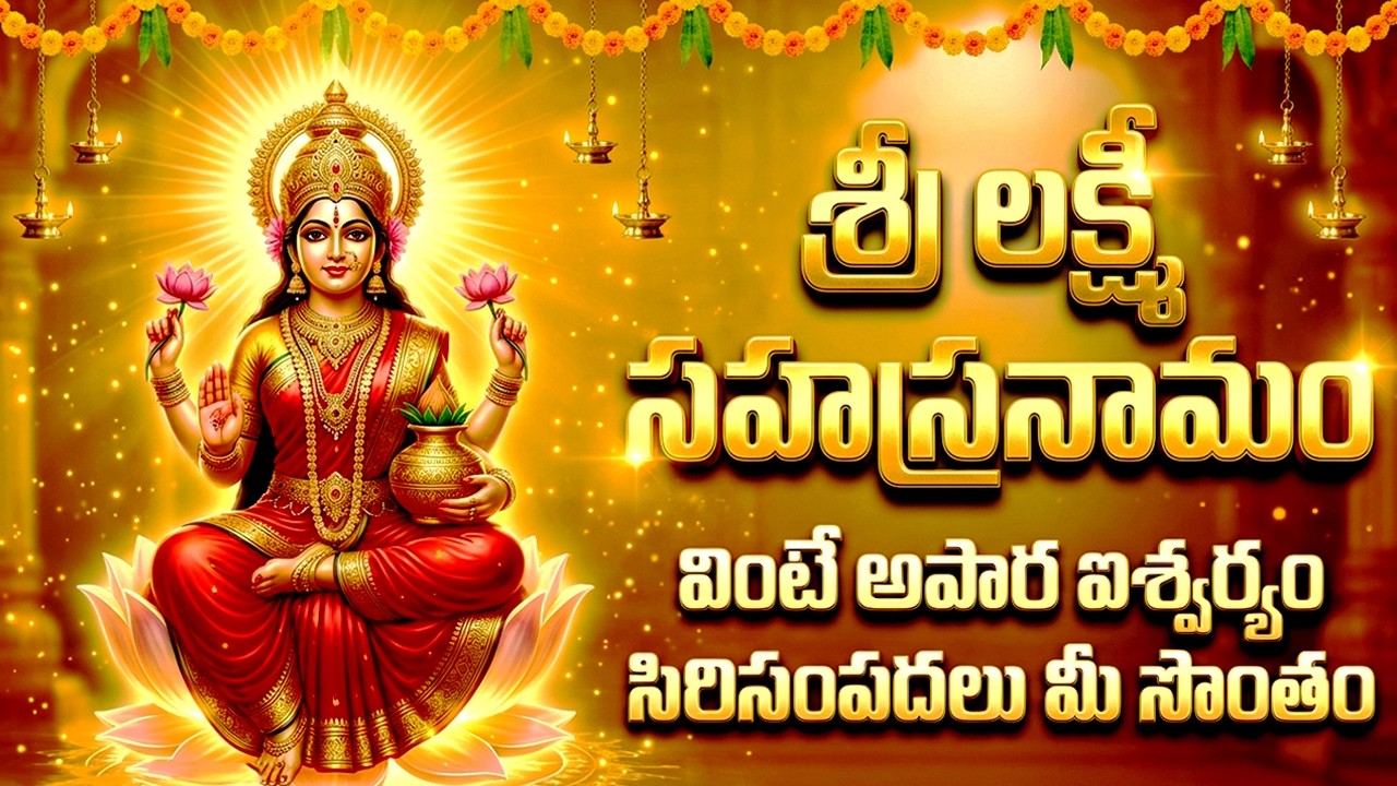 శ్రీ లక్ష్మి సహస్రనామం వింటే సకల దరిద్రాలు పోయి అష్టైశ్వర్యాలు కలుగుతాయి | Lakshmi Sahasranama