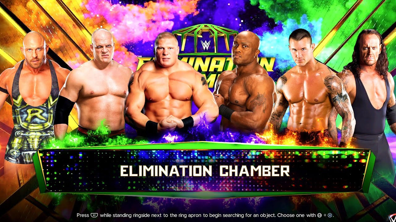 Брок Леснар + Гробовщик + Райбек + Кейн + Лэшли + Рэнди Ортон | Elimination Chamber | WWE 2K23
