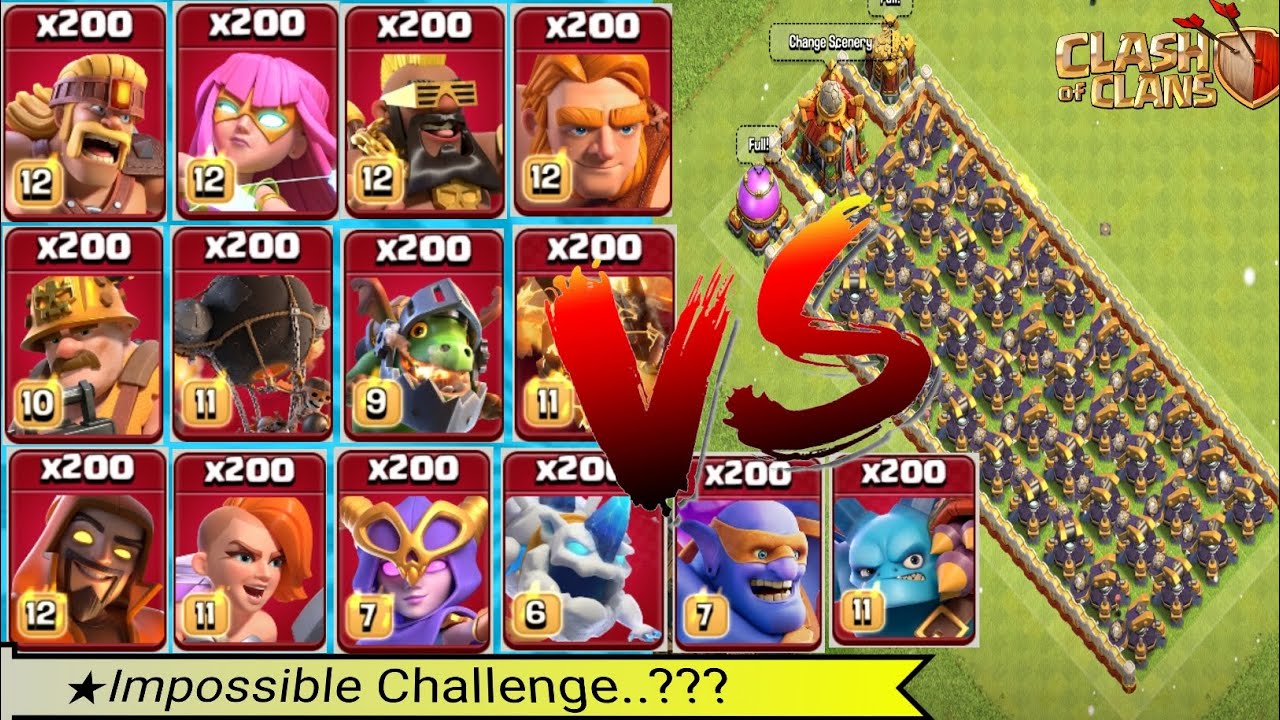 200x All Super Troops 🆚 Max Level ScattersHot 😲💥   {momin8835}     #coc #coctrend #experiment