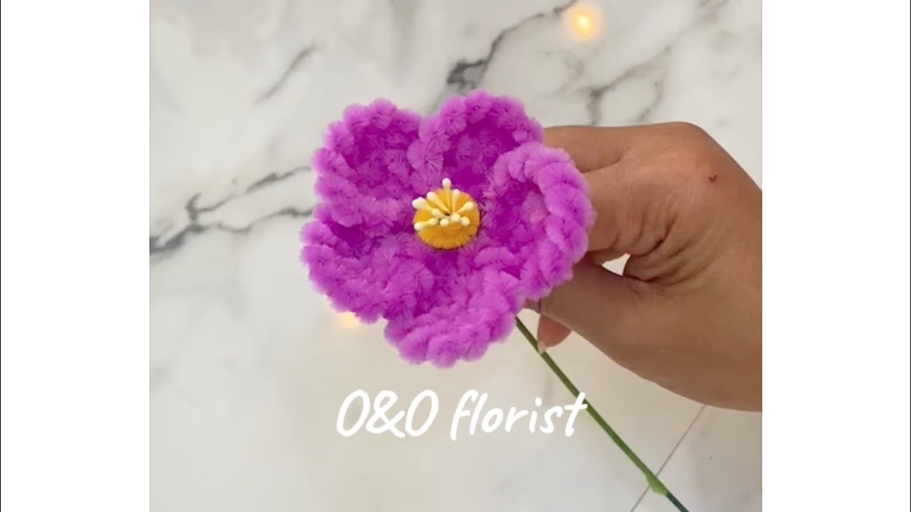 DIY ดอกไม้จากลวดกำมะหยี่
