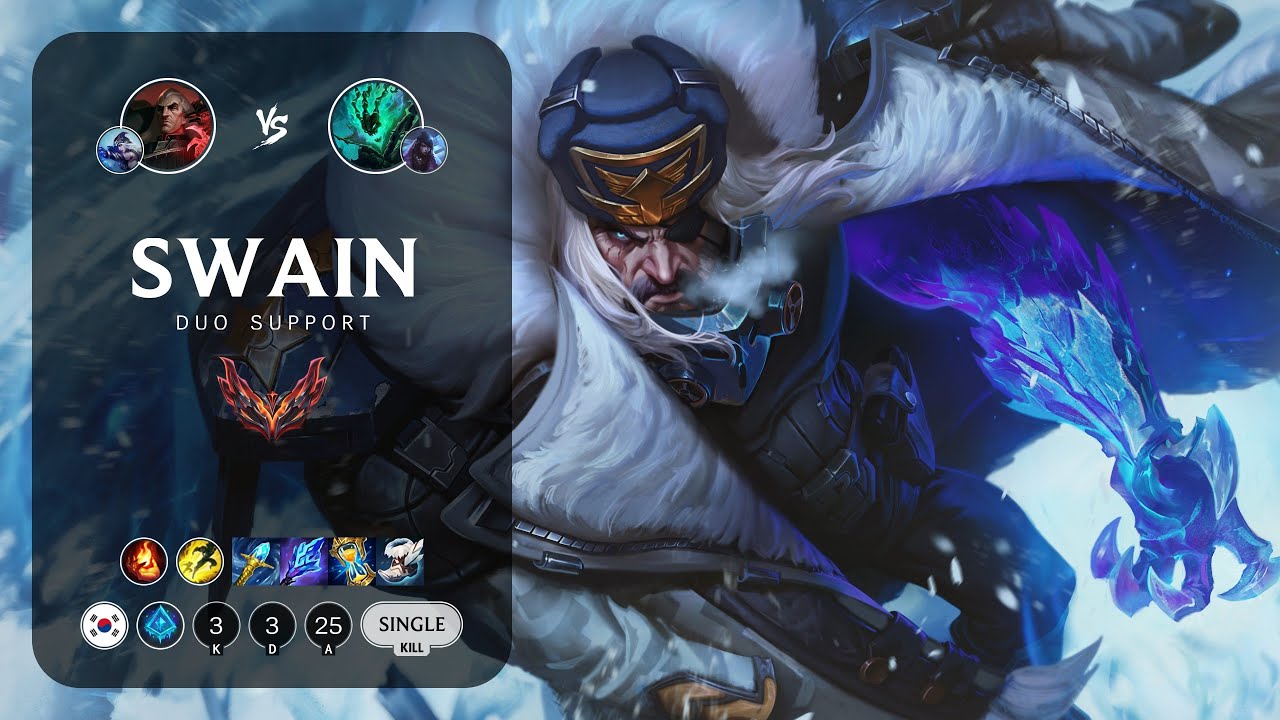 Swain Support vs Thresh - KR Grandmaster Patch 13.12