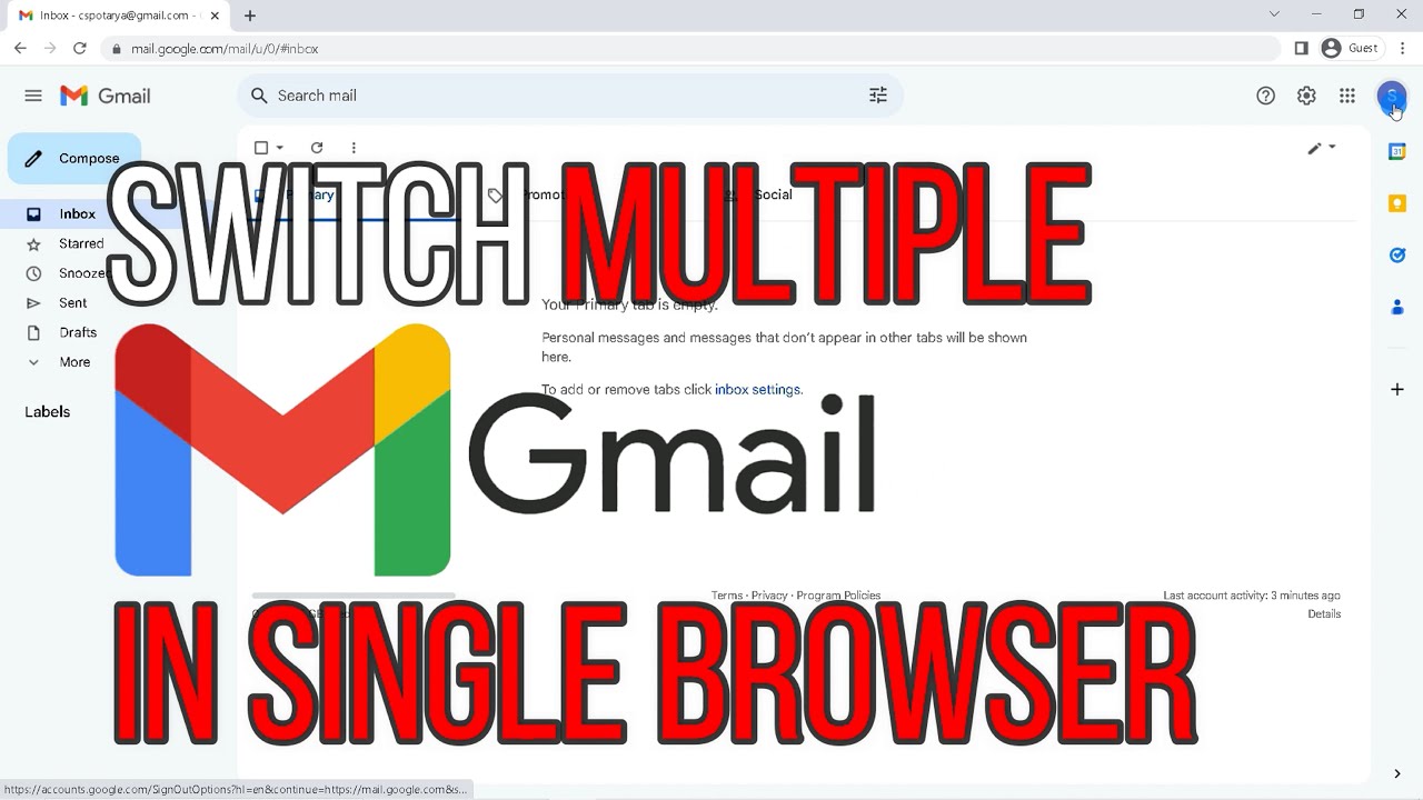 How To Switch Between Multiple Gmail Accounts In Single Browser