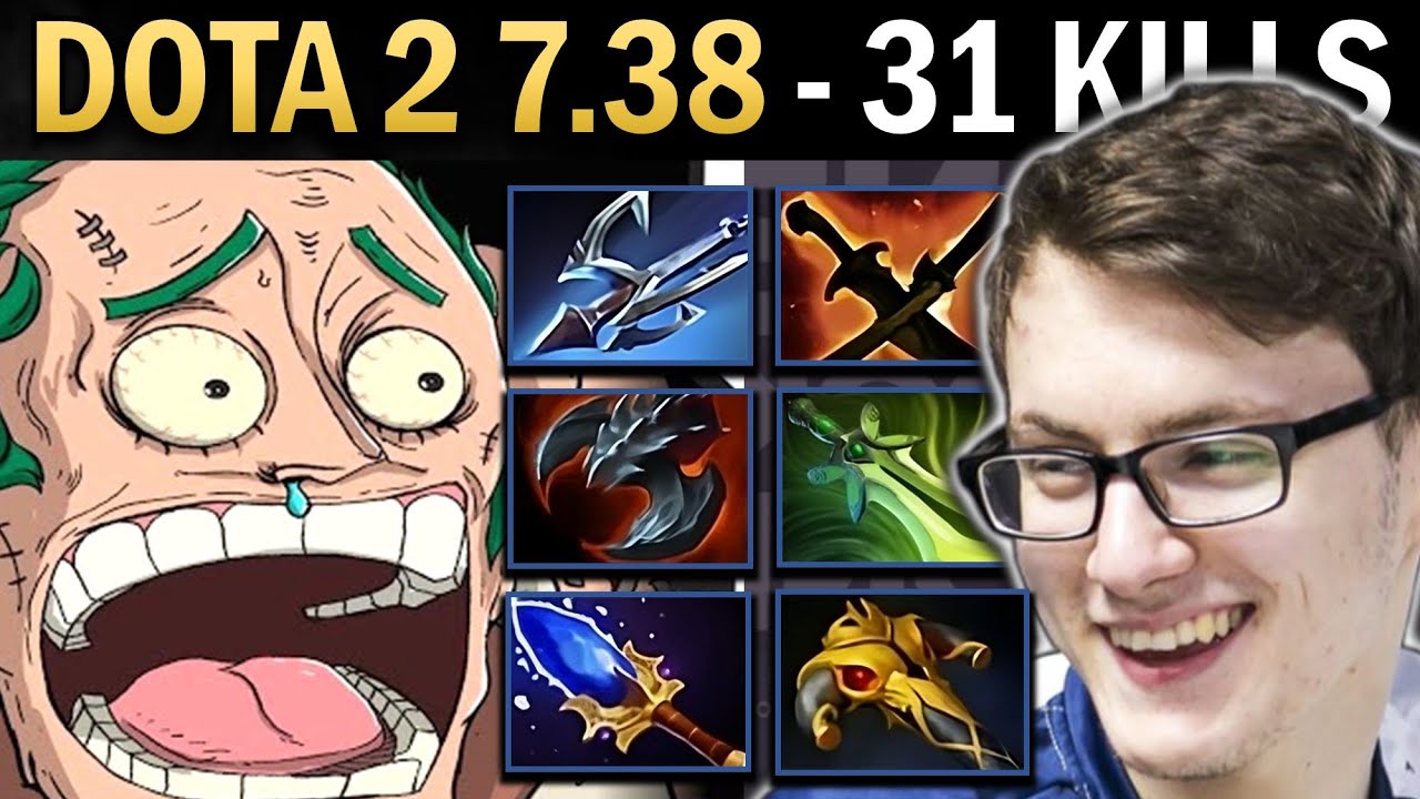 Pudge Gameplay Miracle with 31 Kills and Harpoon - Dota 7.38