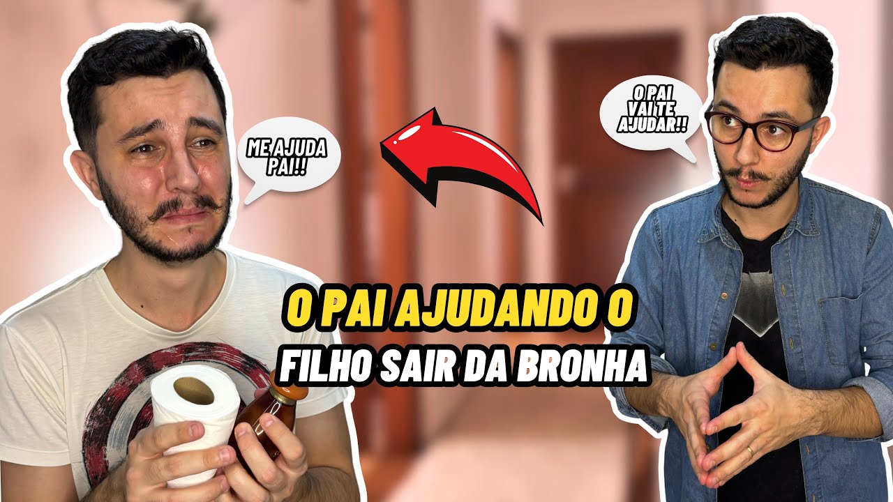O PAI AJUDANDO O FILHO A SAIR DA BRONHA