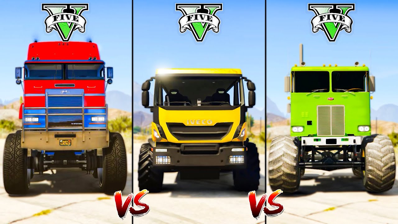 Monster Truck FACE-OFF! Bus vs Rally Hauler in GTA 5 Mods