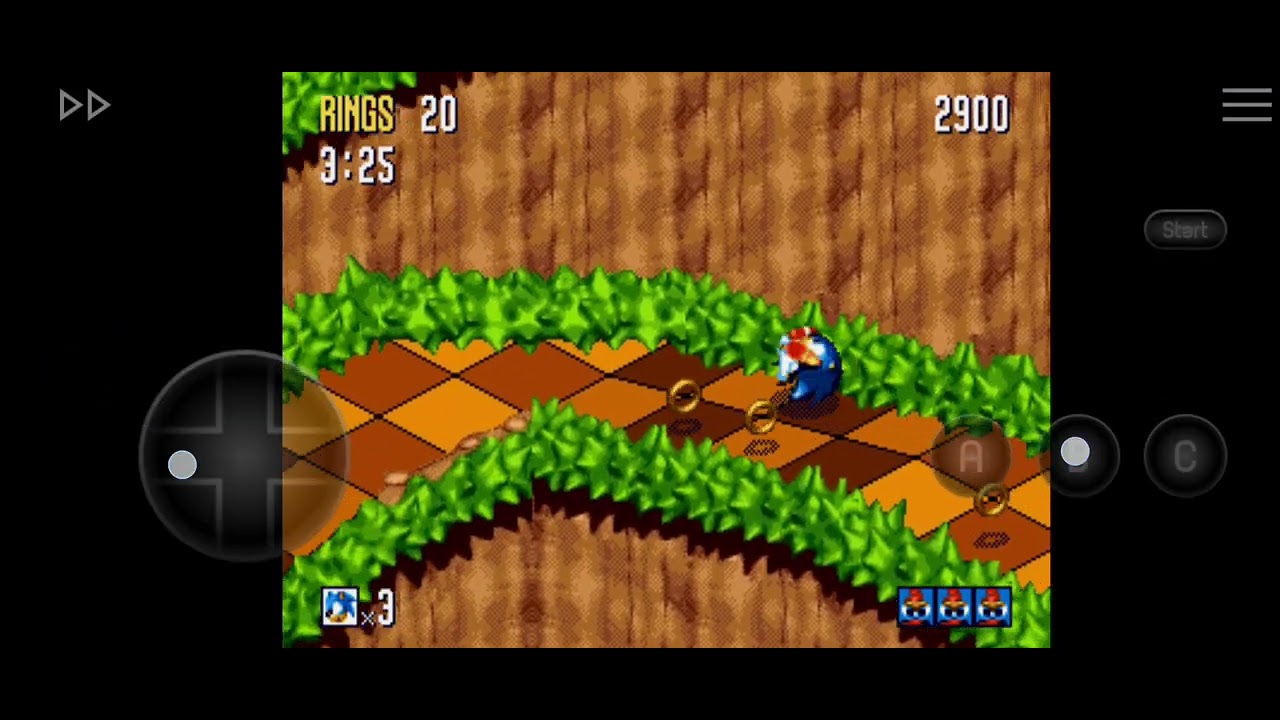 Jugando Sonic 3d blast