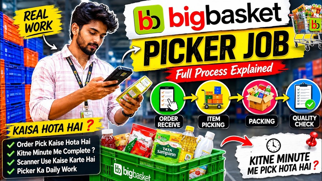 PICKER PACKER JOB KYA HOTA HAI | PICKING KAISE KARTE HAI | FULL VIDEO 2025