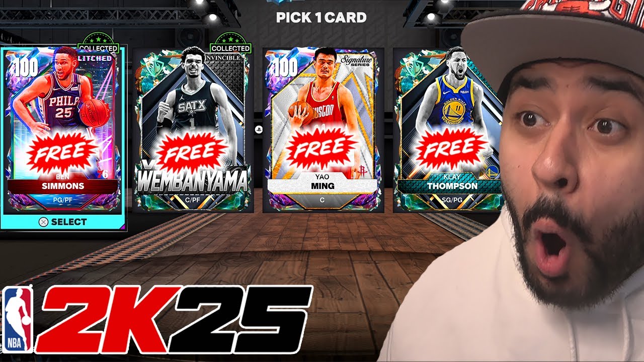 We Got Multiple Free Invincibles and I Opened EVERY Free 100 Overall Option Pack in NBA 2K25 MyTeam