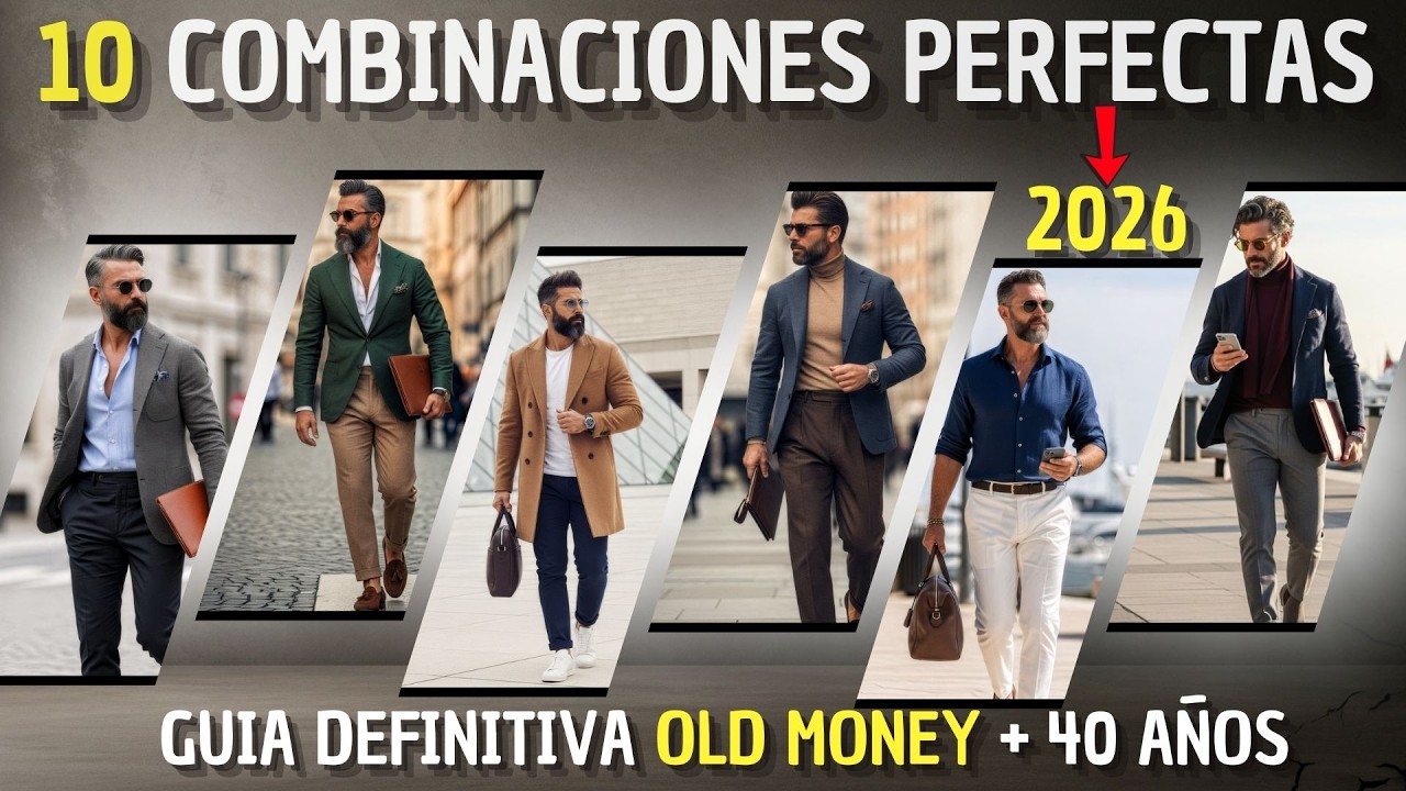 10 Combinaciones de Colores OLD MONEY para HOMBRES 40+ en 2026 🔥