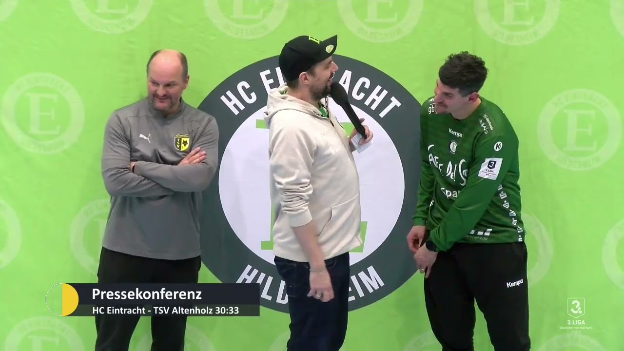 Pressekonferenz nach dem Spiel HC Eintracht Hildesheim vs. TSV Altenholz