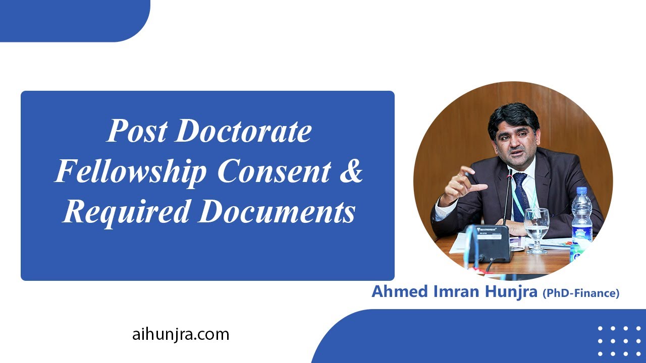 Post Doctorate Fellowship | Consent | Requirement Document