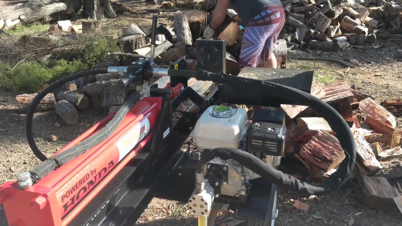 Redgum log splitter
