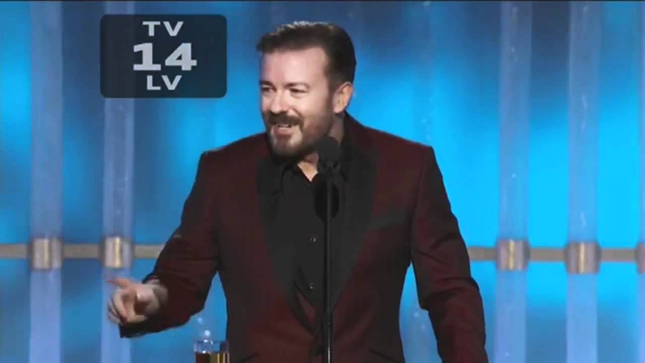Ricky Gervais at Golden Globes 2012 & 2011 - THE BEST BITS