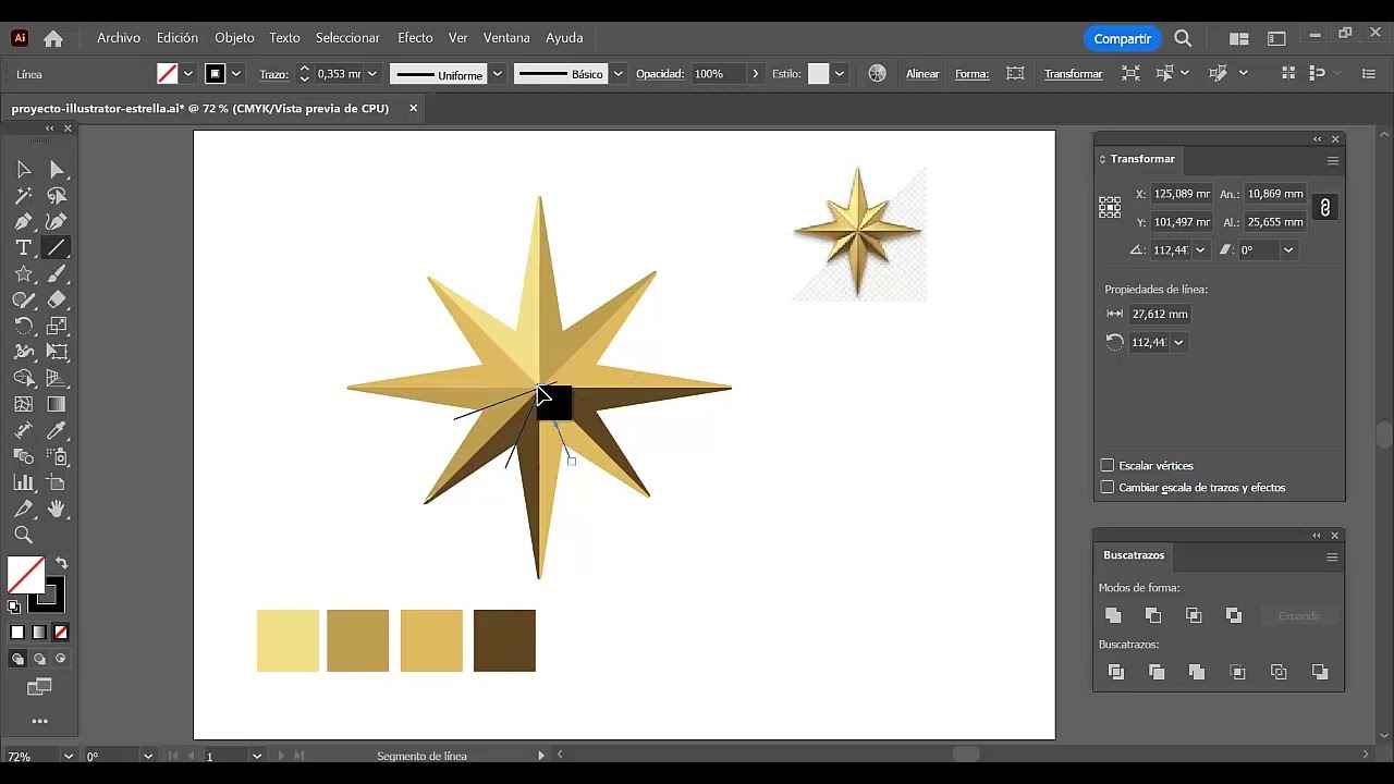 Novedad Adobe Illustrator 2024 (versión 28 4 1): Cómo hacer una estrella? Herramienta optimizada.