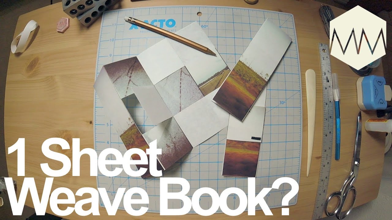 ▲ 1 Sheet Weave Book // Tetra Flexagon?! // Bookbinding Basics ep. 21