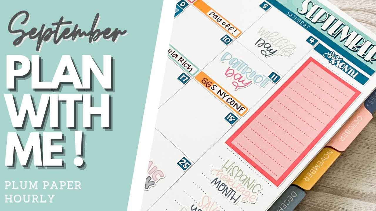 MONTHLY PLAN WITH ME! |September 2021| Plum Paper