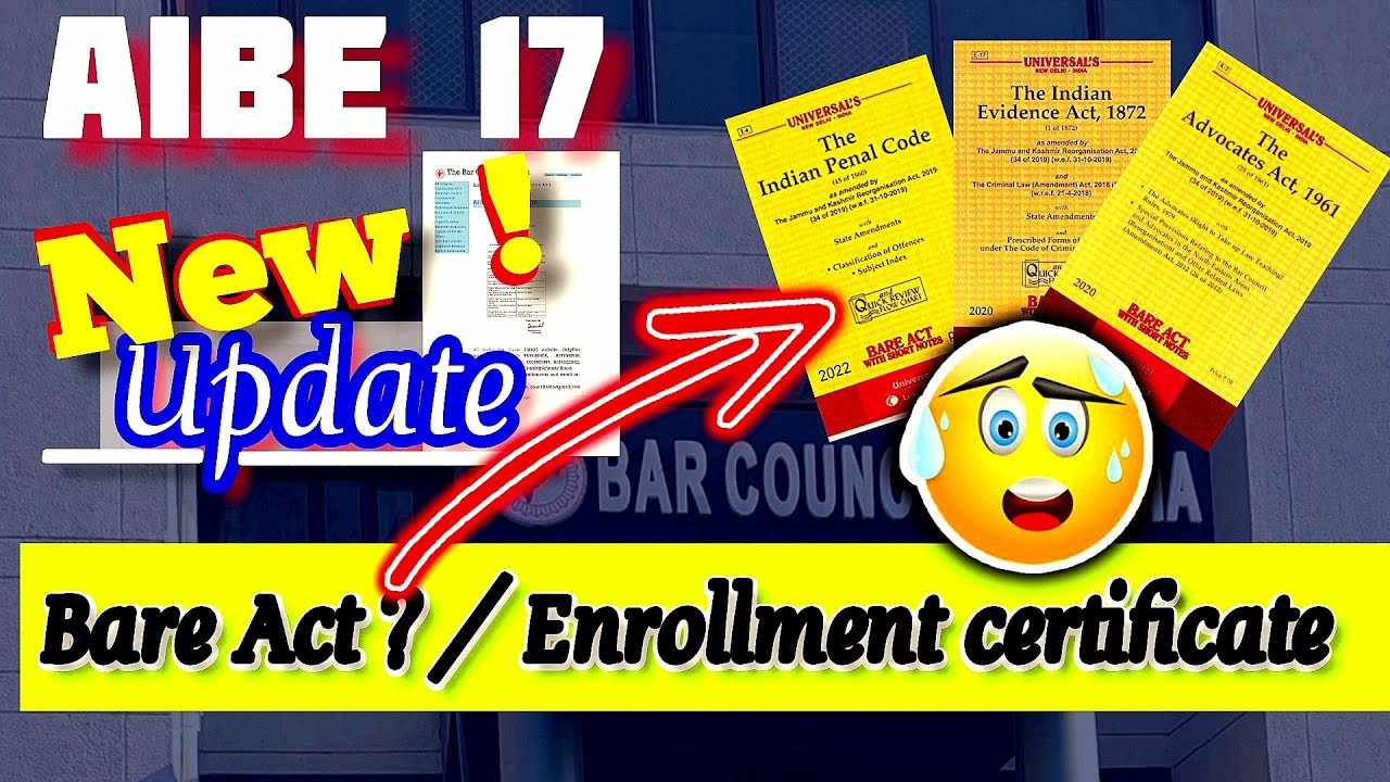 AIBE 17 Bare Acts Update 🔴 Watch NOW! | Bar Council of India