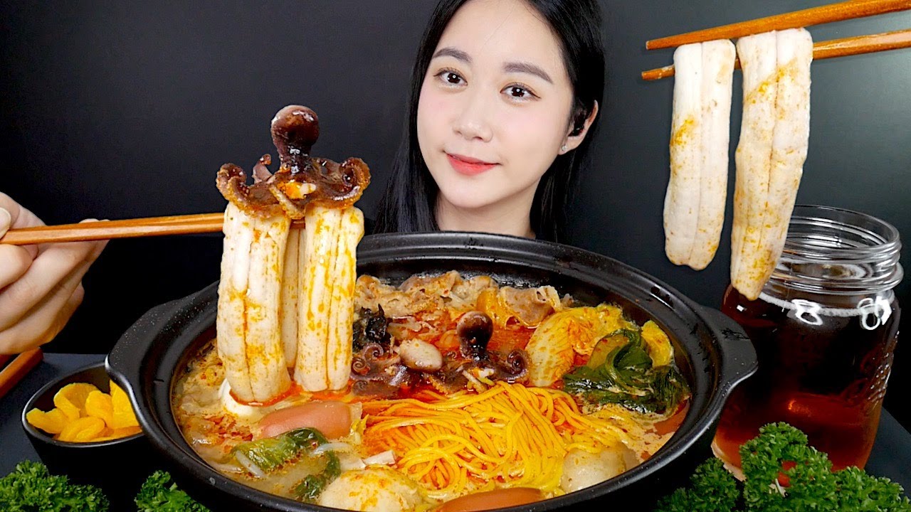 МУКБАНГ Малатанг+Говяжий Спинной Мозг | Острый Горячий Горшок🍜 MUKBANG | АСМР | EATING SOUND