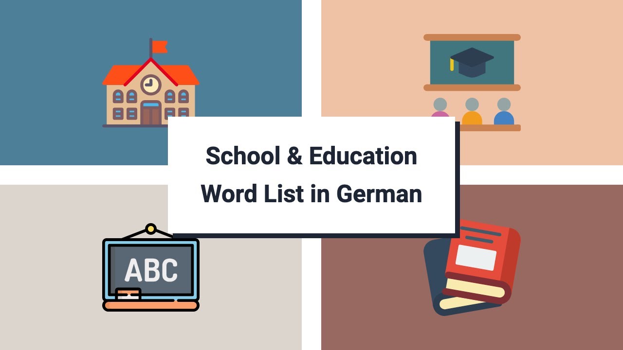 School & Education Vocabulary in German [67 words in 7 min]