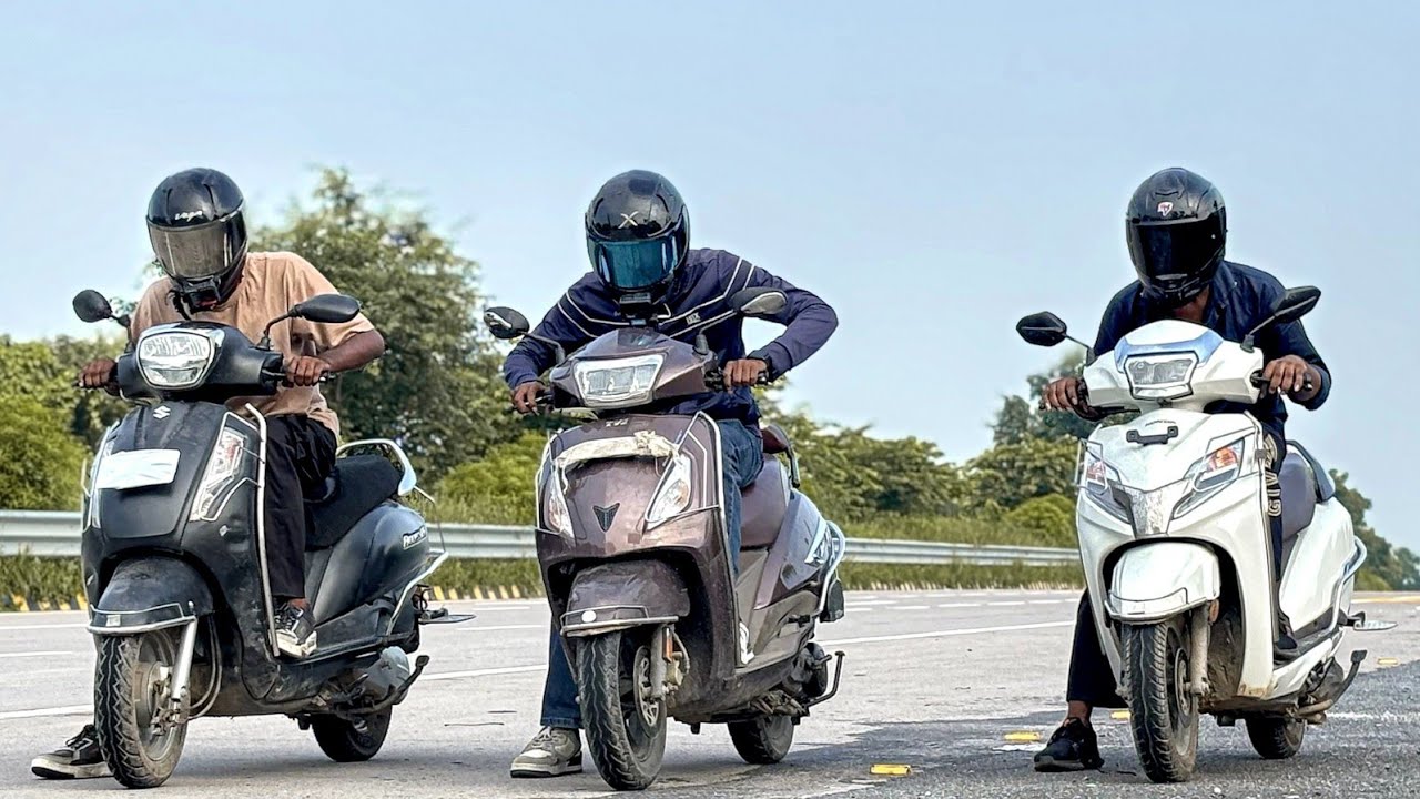 Honda Activa 125 vs Suzuki Access 125 vs Tvs Jupiter 125 || DRAG RACE ||