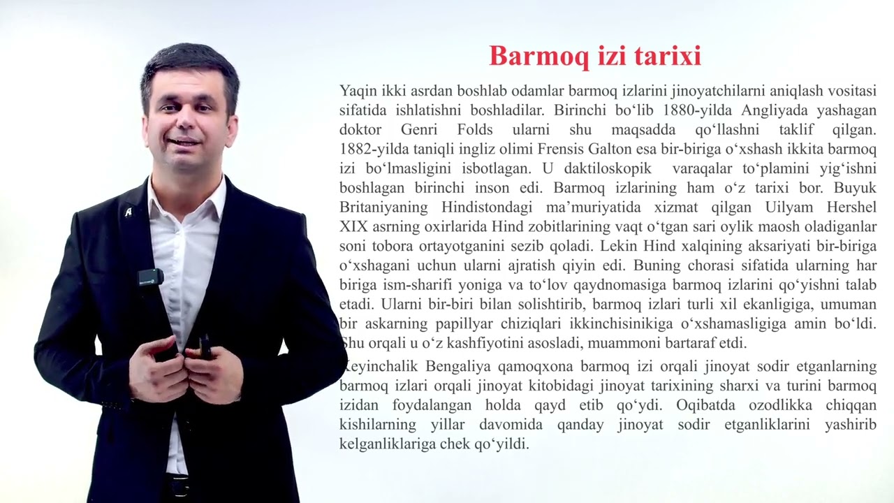 DAKTILOSKOPIYA VA UNING AHAMIYATI