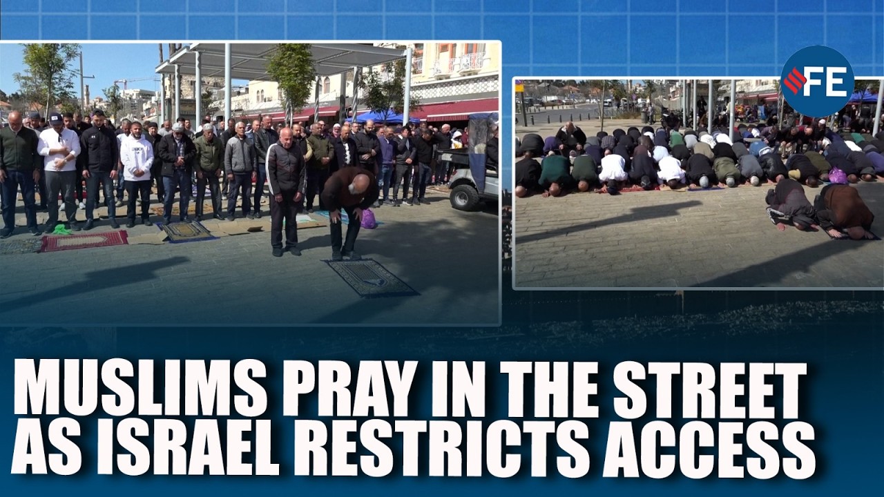 Worshippers Pray Outside Al Aqsa As Israel Restricts Access During War