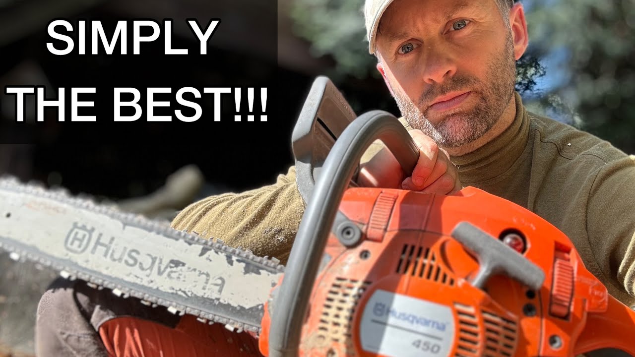 HUSQVARNA 450 rancher chainsaw - in action REVIEW!