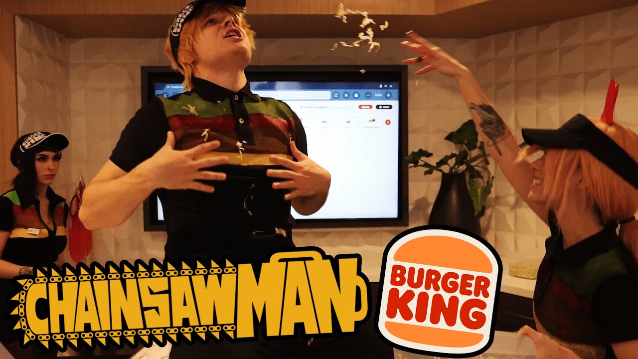 BURGER KING FOOT LETTUCE || Chainsaw Man Cosplay Crack