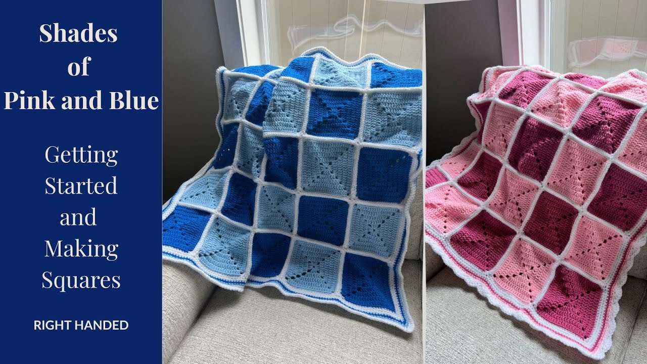 Shades of Pink and Blue – Part 1: Materials + Making the Squares - Right Handed