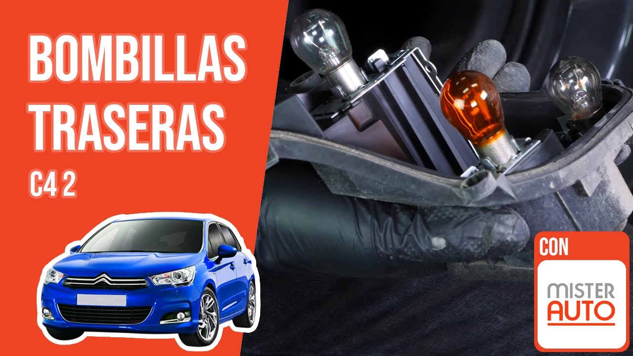 Cómo cambiar las bombillas traseras Citroën C4 2 💡