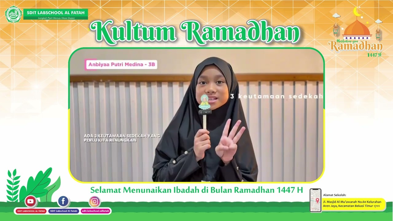 Kultum Ramadhan 1447 H, Hari ke 11 oleh Anbiyaa Putri Medina