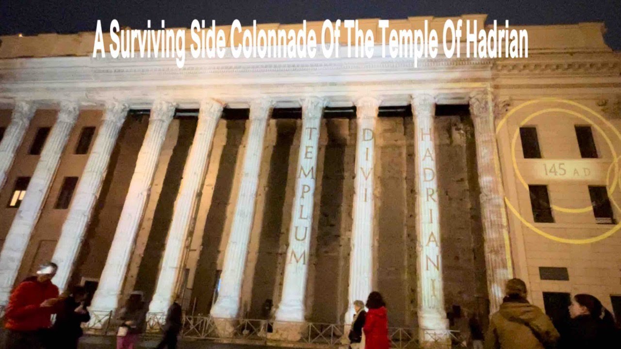 A Surviving Side Colonnade Of The Temple Of Hadrian